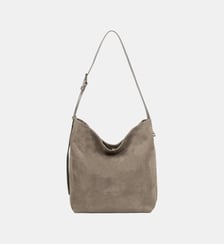 Grand sac seau Suède en cuir Lancaster