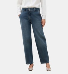 Pantalon peddy - Motif uni - Coton - Coupe mom Caroll