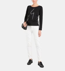 t-shirt Australie "point d'ironie" blanc manches longues Agnès b.