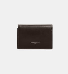 Porte cartes horizontal 2 volets Lucien en cuir huilé Le Tanneur