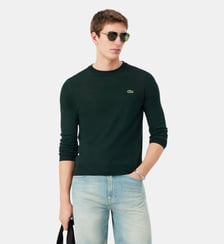 Pull col rond laine mélangée Lacoste