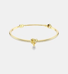 Bracelet-jonc Lifelong, Cœur, Doré à l’or 18 carats (750/1000) Swarovski
