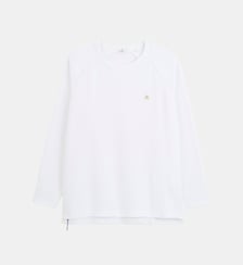 T-shirt manches longues col rond coton gaufré Serge Blanco