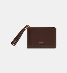 Porte-cartes zippé L en cuir signature Lancel