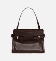 Sac porté épaule grand modèle Emie en cuir lisse et nubuck Le Tanneur