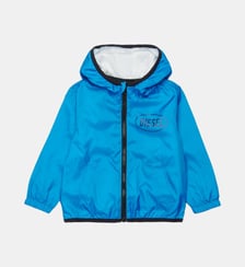 Blouson coupe-vent avec logo imprimé Diesel Kids