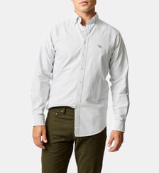 Chemise slim en coton oxford à rayures col boutonné Gunn unisexe Rodd & Gunn