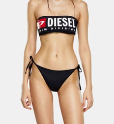 Bas de bikini avec maxi logo en nylon recyclé Diesel