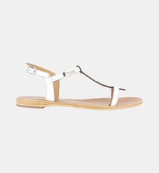 Sandales plates en cuir à brides HAMESS Les Tropeziennes par M. Belarbi