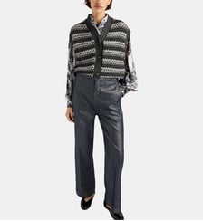 Pantalon edimbourg en denim laminé 10 oz Momonì