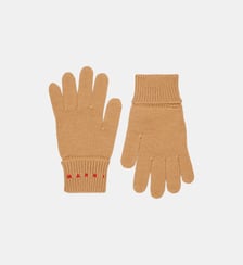 Gants en maille avec logo Marni