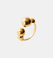 Anneau ouvert en argent 925 doré 18 carats avec cadrans Aristocrazy