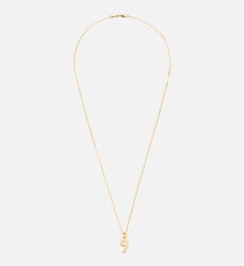 Collier Martelé Doré Pendentif "9" unisexe en Laiton AMI Paris