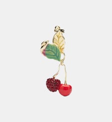 Broche cerises et feuilles Les Néréides
