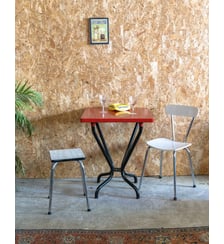 Table à manger en métal Karla N°1159- Produit chiné Debongout