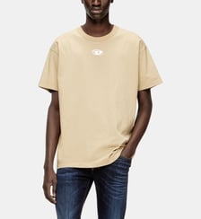T-shirt en coton léger avec logo Ovale D métallisé Diesel