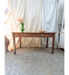 Table à manger en bis brut Romy N°1274- Produit chiné Debongout