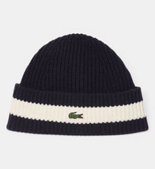 Bonnet laine côtelée Lacoste