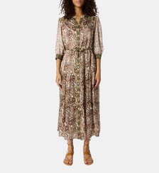 Robe longue à fleurs en soie - ROSELINA Gerard Darel
