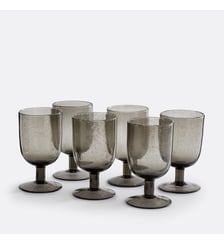 Lot de 6 verres à pied verre bullé La Redoute Interieurs