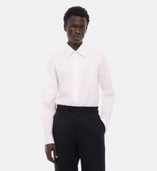 Chemise col droit en twill de coton Fursac