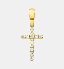 Croix Fil Carré Or Jaune & Diamants Arthus Bertrand