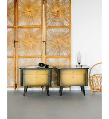 Paire de tables de chevet en placage Maïa N°703- Produit chiné Debongout