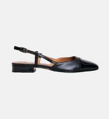 Ballerines Dhapou mix cuir vernis Jonak