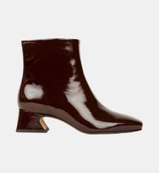 Boots Plates Eline Cuir Verni Froissé Bobbies