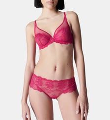 Soutien-gorge triangle emboitant décolleté plongeant - Cranberry Simone Pérèle