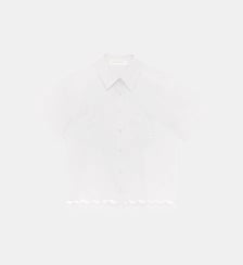 Chemisier manches courtes col chemise imprimé broderie CATHY La Petite Etoile