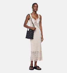 Robe midi faite main en crochet Rabanne