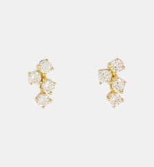 Puces d'oreilles 4 zircon - argent 925 doré Balaboosté