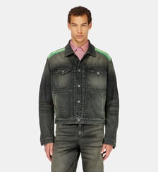 Veste trucker avec bandes rayées sur les épaules Diesel
