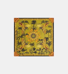 Petit foulard coloré effet soyeux à motifs MOWGLI Wild