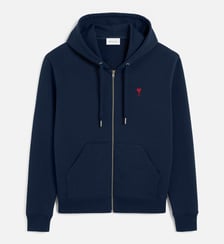 Hoodie Zippé Ami de Coeur Rouge unisexe AMI Paris