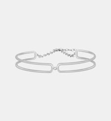 Bracelet jonc Harmonie en Argent avec diamant blanc La Garçonne Diamant