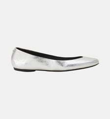 La Ballerine En Cuir Métallisé Lanvin
