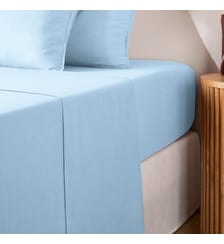 Drap plat uni en coton lavé La Redoute Interieurs