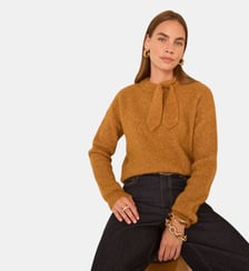 Pull À Manches Longues En Laine Et Soie Mélangées Anais Maison 123