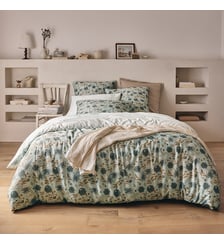 Housse de couette imprimée en satin de coton, ECLOSION Essix