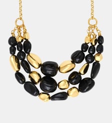 Collier plastron   doré à l'or fin - Loulou Satellite