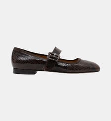 Moki - Ballerines En Cuir Imprimé Expresso Parallèle