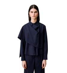 Veste laine mélangée châle Claudie Pierlot
