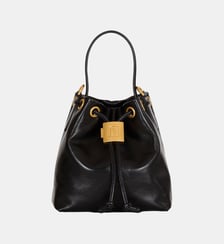 Sac Pulse Bucket en cuir lisse Balmain