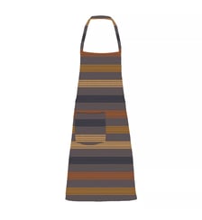 Tablier pur coton enduit motif jacquard marron brun Mille bambous onyx Garnier Thiebaut