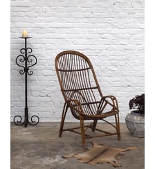 Grand fauteuil en rotin Ernest N°682- Produit chiné Debongout
