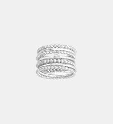 Bague perlée Ma Semaine | Perlée en Argent avec diamant blanc La Garçonne Diamant