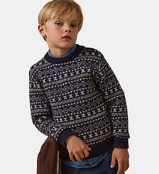 Pull jacquard avec laine Cyrillus