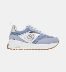 Sneakers à plateforme en denim imprimé Liu Jo